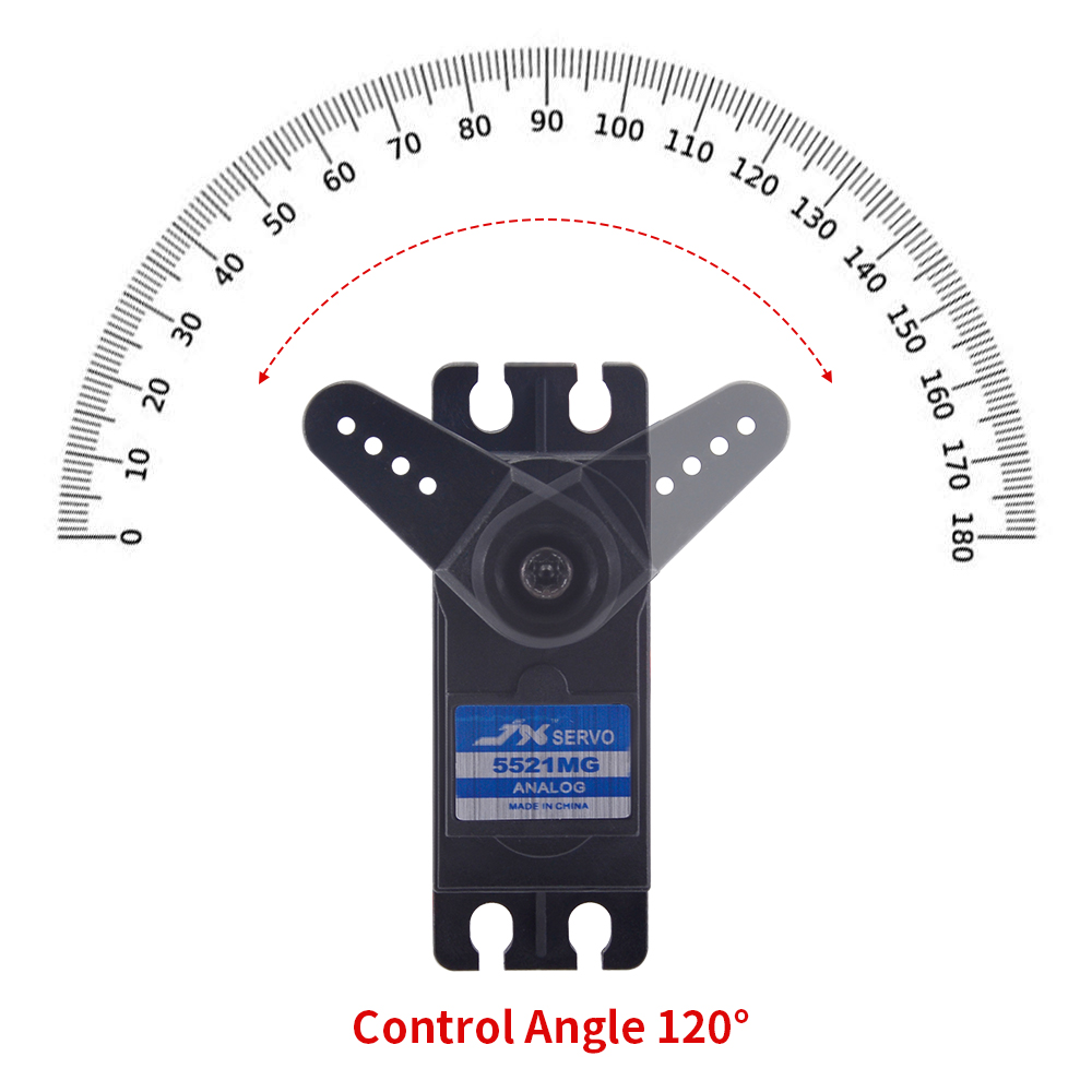 JX Servo PS-5521MG 20KG High Torque Metal Gear Standrd Analog Servo For Rc Car Robot Plane Servo RC Models Spare Parts-HPXGRC