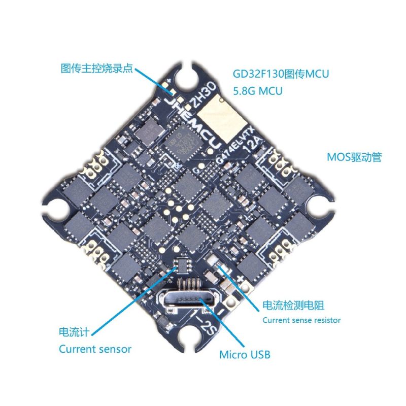 JHEMCU G474ELVTX 1-2S 5 in 1 Tiny Whoop FPV AIO-HPXGRC