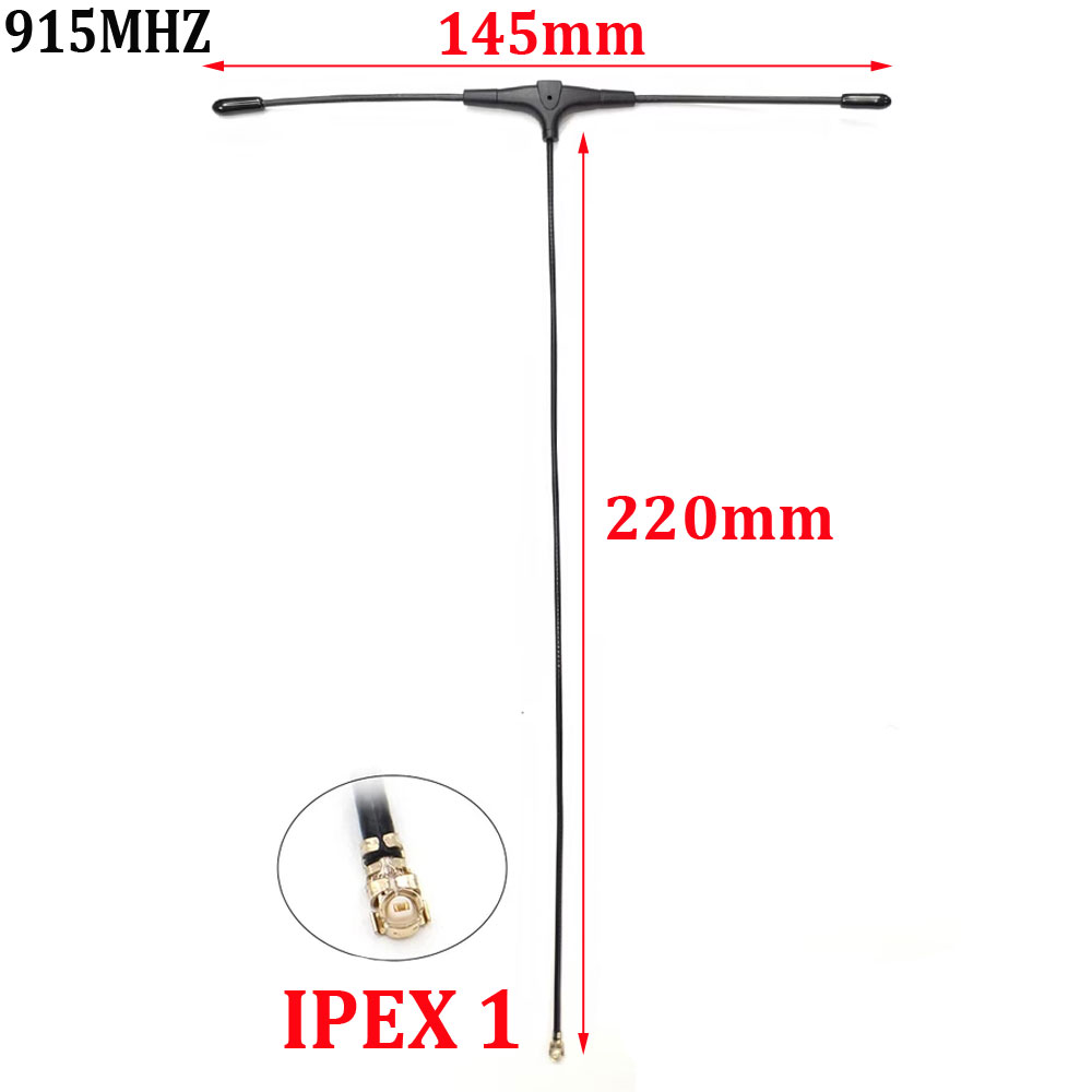 915Mhz 2.4GHz T-Type Antenna IPEX1 UFL Connector for ELRS EP1 RX IPEX1 compatible with TBS Crossfire Nano Receiver RC FPV Drone-HPXGRC