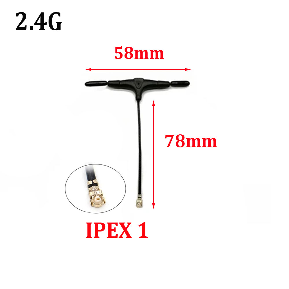 915Mhz 2.4GHz T-Type Antenna IPEX1 UFL Connector for ELRS EP1 RX IPEX1 compatible with TBS Crossfire Nano Receiver RC FPV Drone-HPXGRC