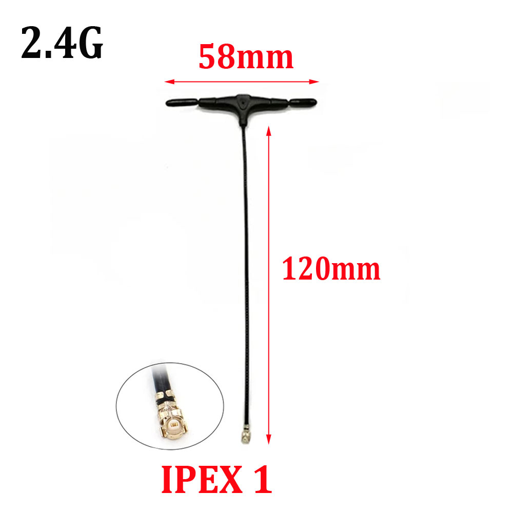 915Mhz 2.4GHz T-Type Antenna IPEX1 UFL Connector for ELRS EP1 RX IPEX1 compatible with TBS Crossfire Nano Receiver RC FPV Drone-HPXGRC