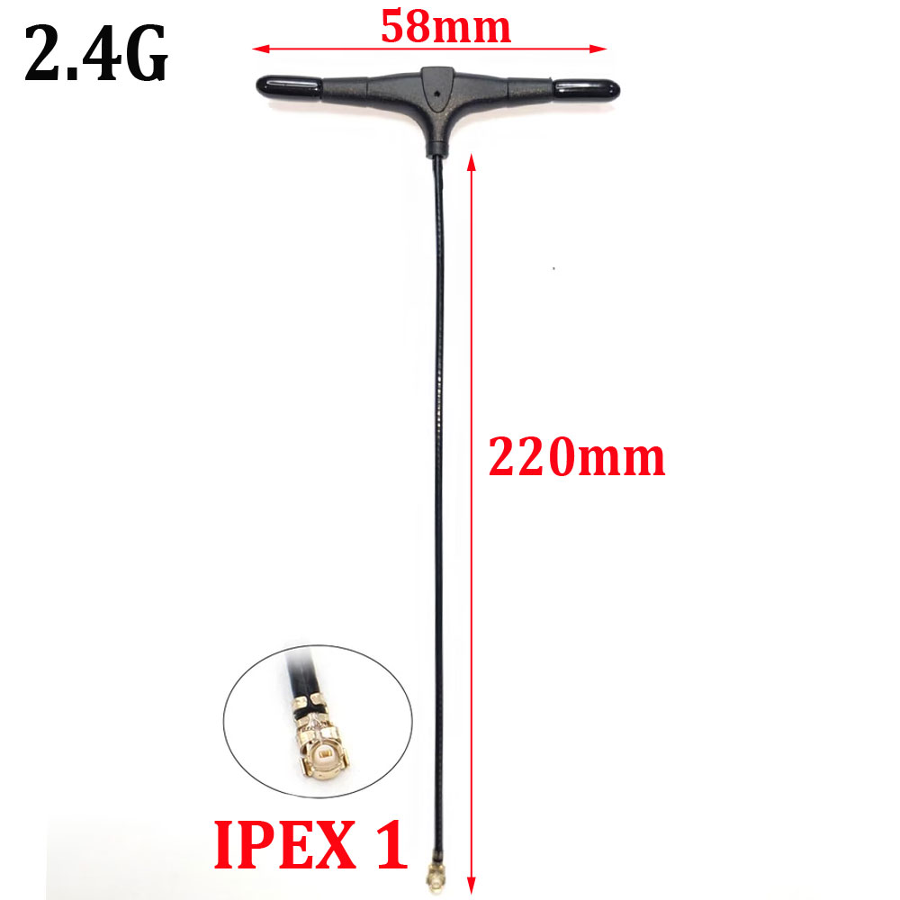 915Mhz 2.4GHz T-Type Antenna IPEX1 UFL Connector for ELRS EP1 RX IPEX1 compatible with TBS Crossfire Nano Receiver RC FPV Drone-HPXGRC