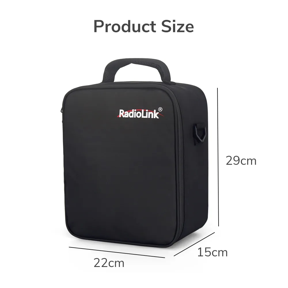 Radiolink RC8X Storage Bag Hard-Skin Hand Bag Carrying Portable Shoulder Bag Protect Original Replacement for FLYSKY Noble NB4-HPXGRC
