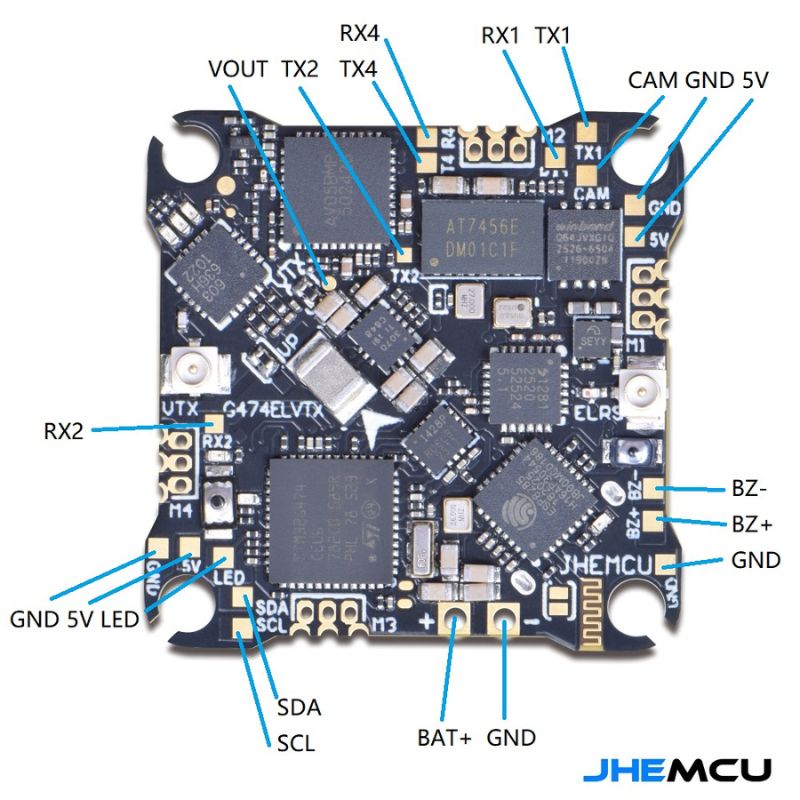 JHEMCU G474ELVTX 1-2S 5 in 1 Tiny Whoop FPV AIO-HPXGRC