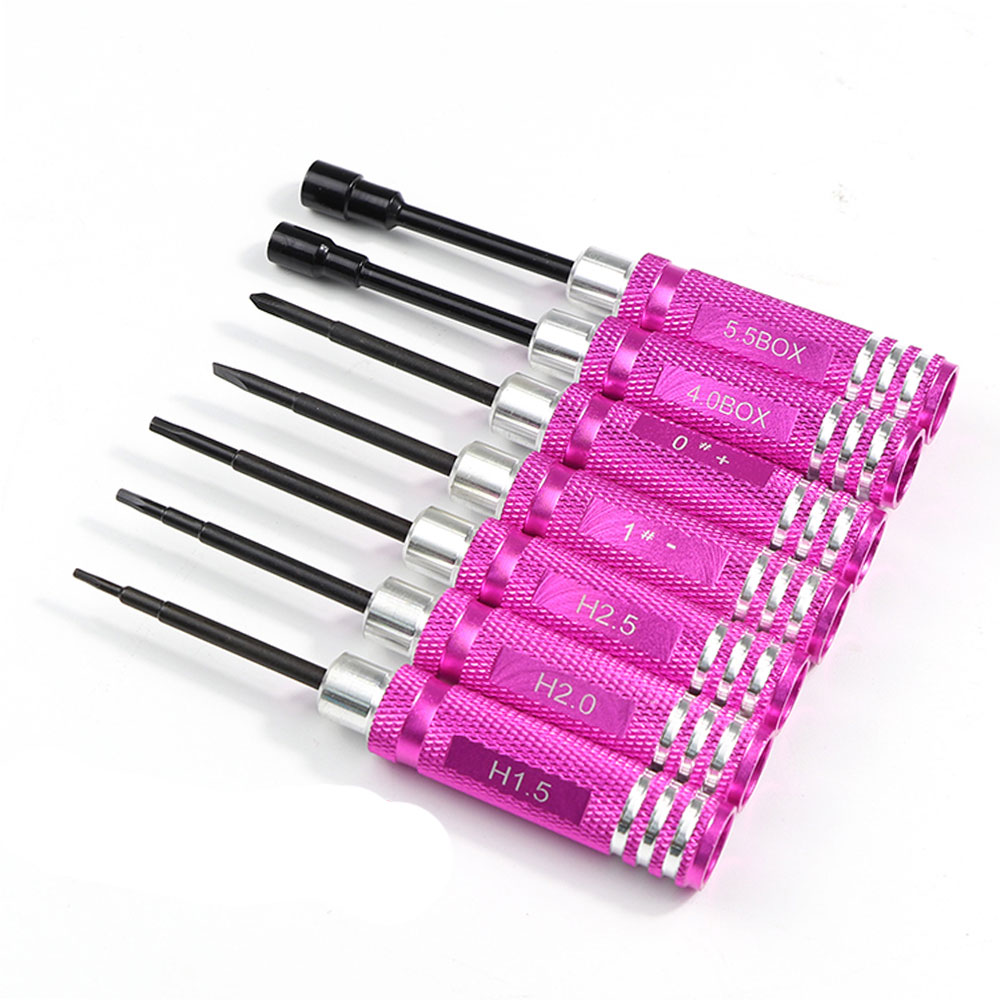 RC Hex Driver Set 7pcs 1.5 2.0 2.5mm Hex Allen Screwdriver RC Repair Tools Kit Nut Phillips Wrench for RC Helicopter Car-HPXGRC