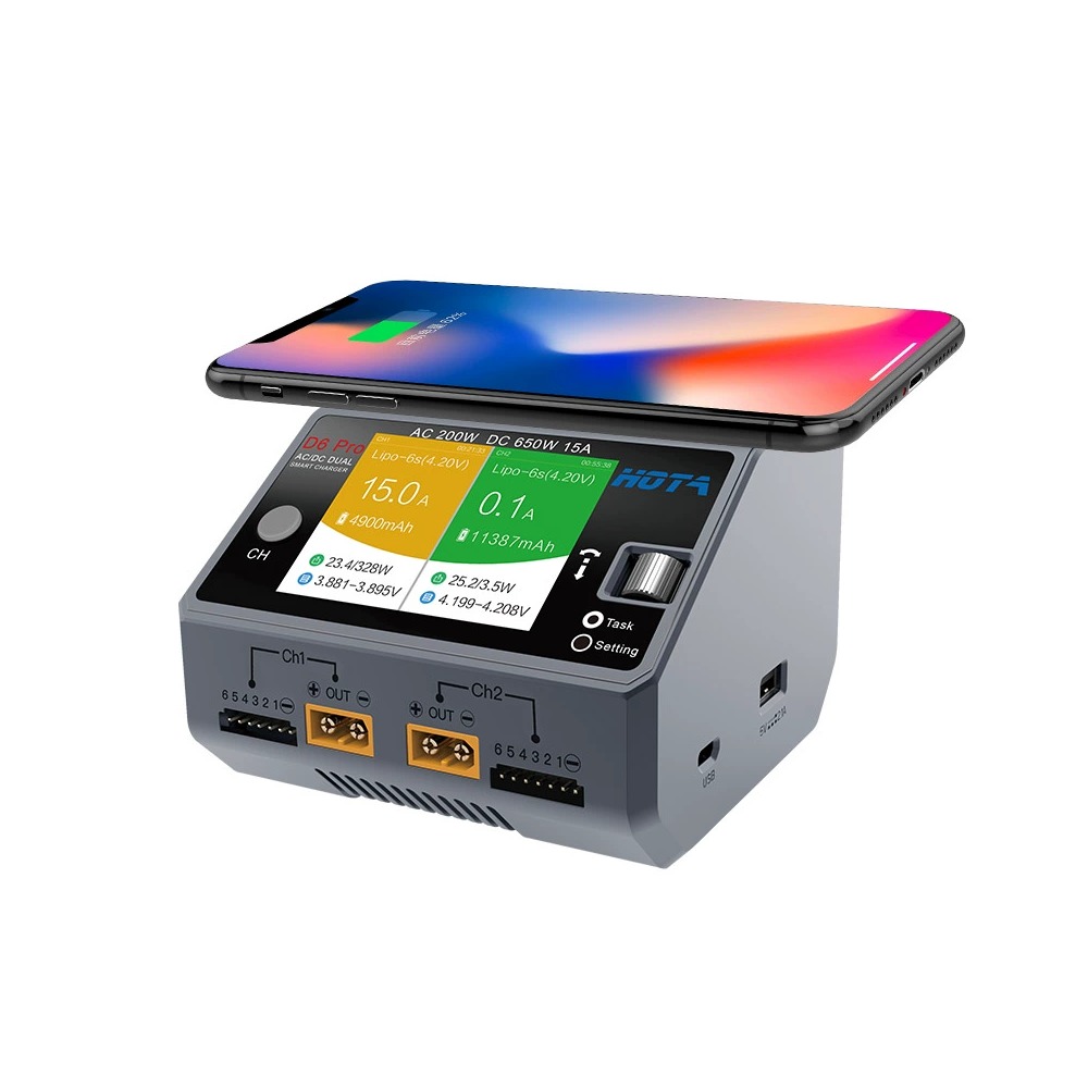 HOTA D6 Pro AC 200W DC 650W  Charger With Wireless Charging-HPXGRC