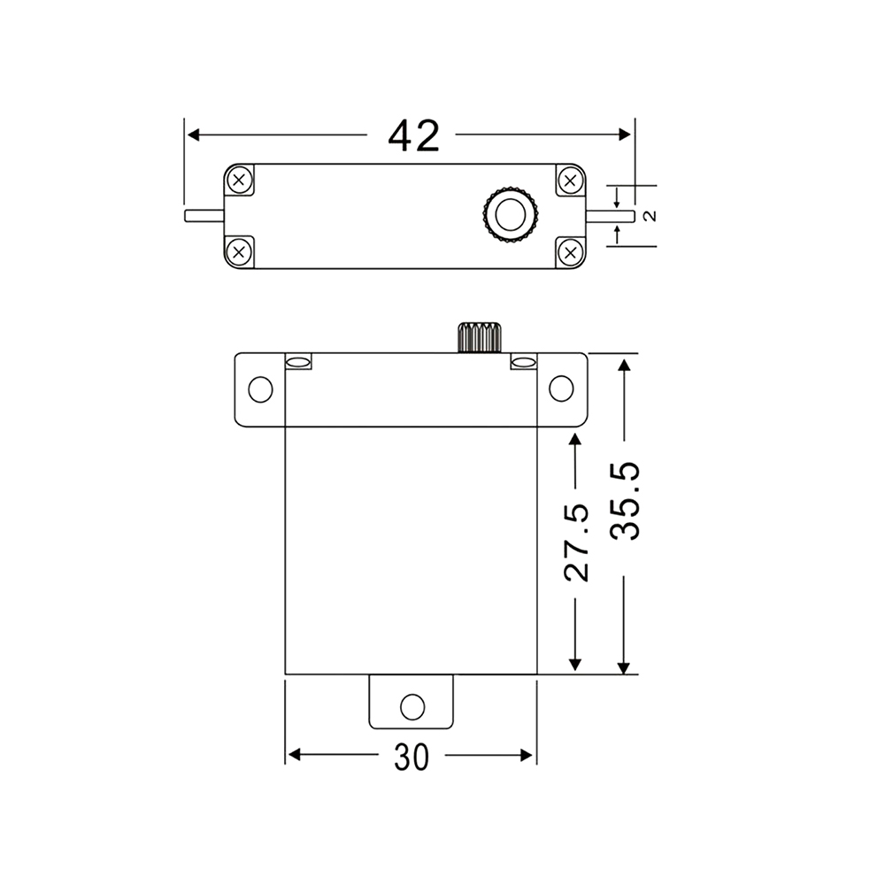 JX Servo PDI-2607MG 7.2kg 0.13sec Digital Full Metal Aluminium Case Wing Servo For RC Drone Glider Dual Ball Bearing-HPXGRC