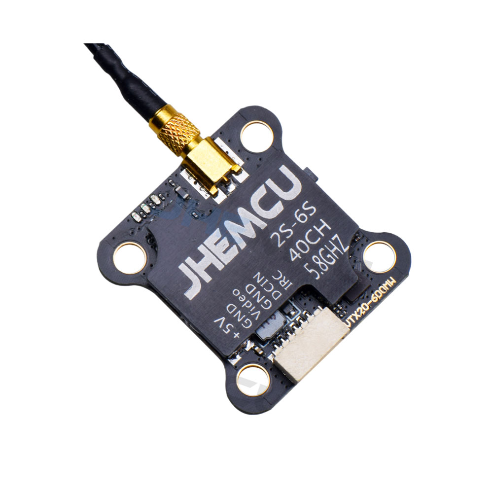 JHEMCU VTX20-600 5.8G 40CH FPV Transmitter PitMode 25mW 100mW 200mW 400mW 600mW 7-26V Adjustable VTX