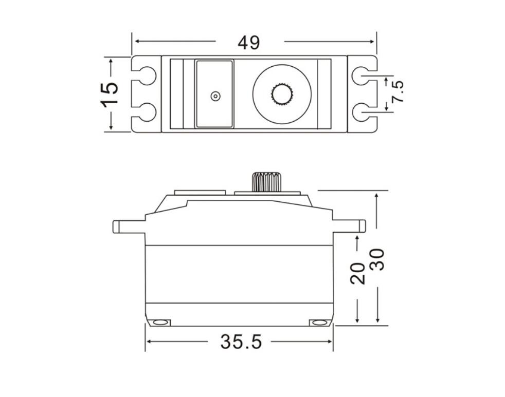 JX Servo PS-2503HB 25g Plastic Gear Analog Servo for RC Airplane