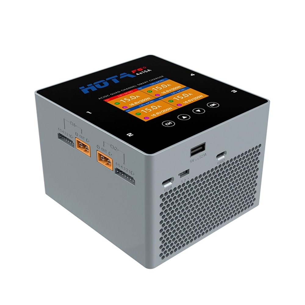 HOTA F6+AC 500W DC 1000W 15A Balanced Charger Multifunctional Intelligent Lithium Battery Charger