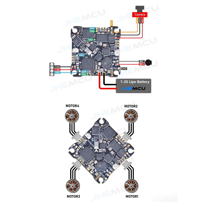 JHEMCU G474ELVTX 1-2S 5 in 1 Tiny Whoop FPV AIO-HPXGRC