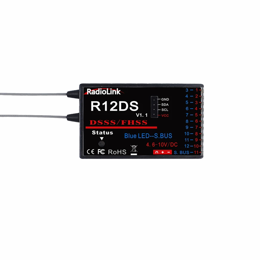 Radiolink R12DSM R12DS R9DS R8FM R8EF R8FM R6DSM R6DS R6FG R6F Rc Receiver 2.4G Signal for RC Transmitter-HPXGRC