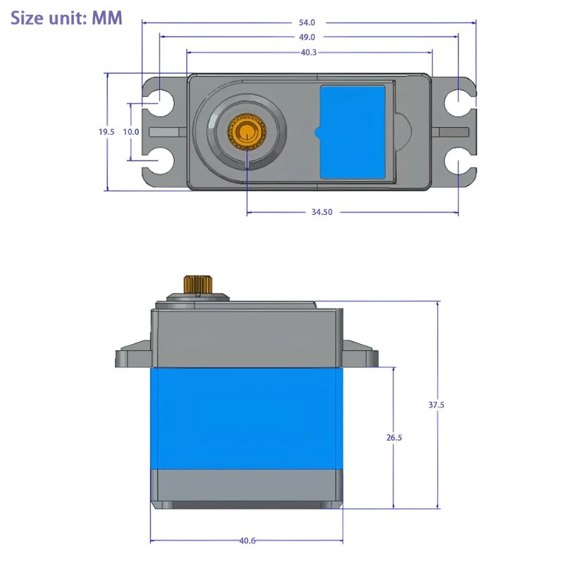 HPXGRC 15kg High Torque Copper Gear Servo