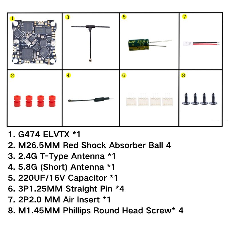 JHEMCU G474ELVTX 1-2S 5 in 1 Tiny Whoop FPV AIO-HPXGRC