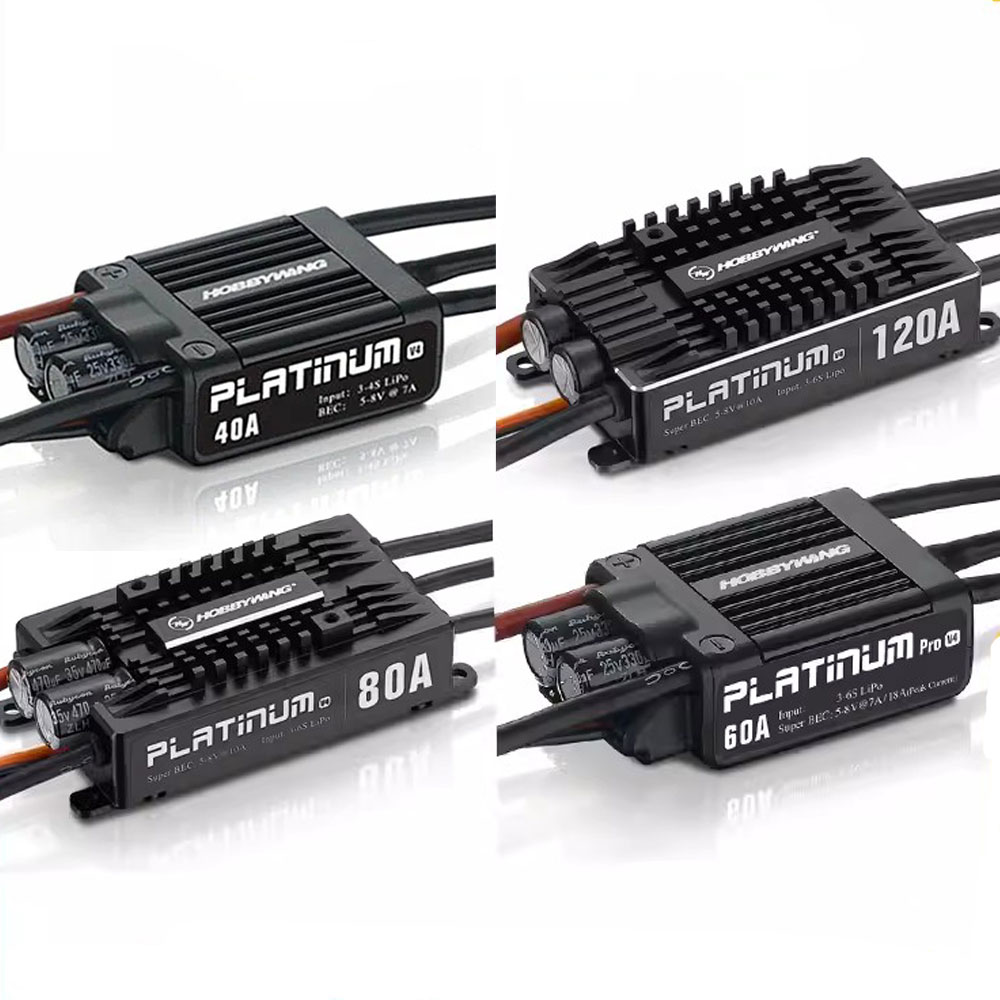 Hobbywing Platinum V4 25A 40A 60A 80A 120A Brushless ESC Electronic Speed Controller 3-6S Lipo Built-in BEC-HPXGRC