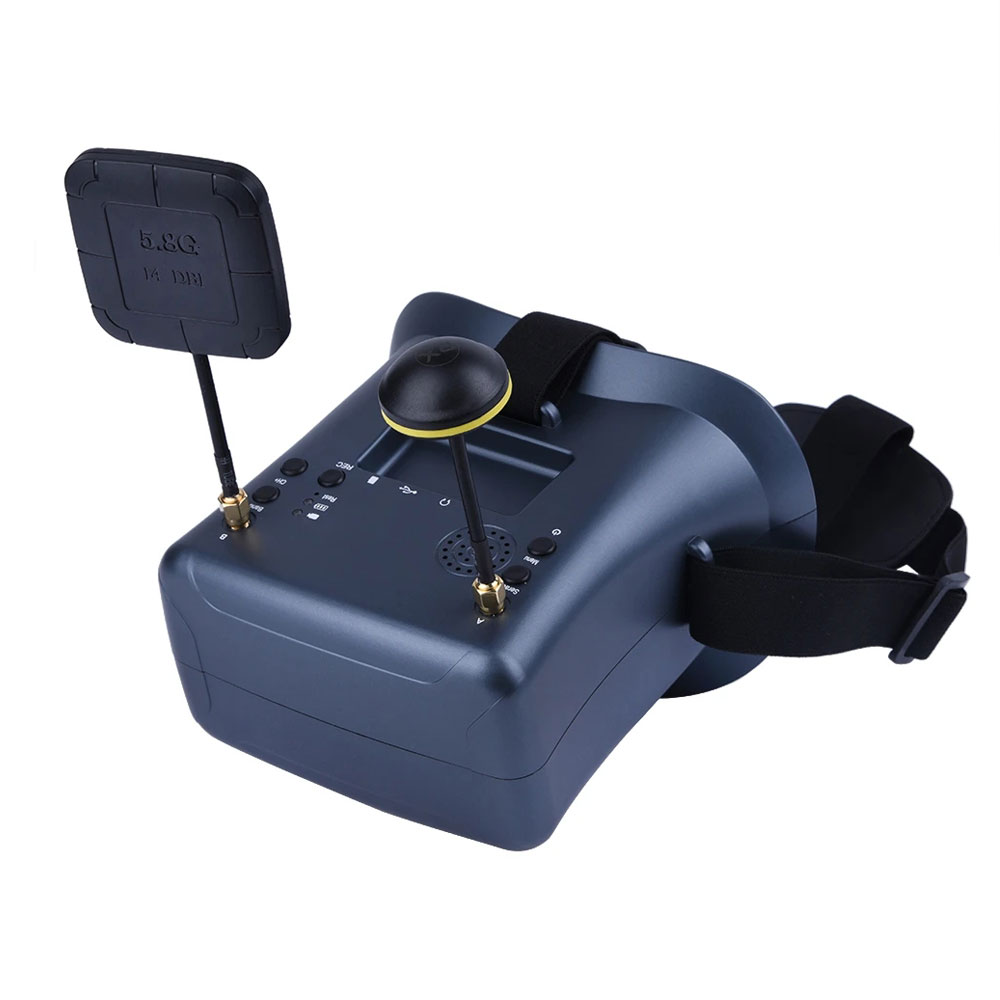 5.8G FPV Goggles LS-008D 4.3 Inch 40CH Support DVR Dual Antenna Built-in Battery 480*272 LS008D Helmet For RC Racing Drone-HPXGRC