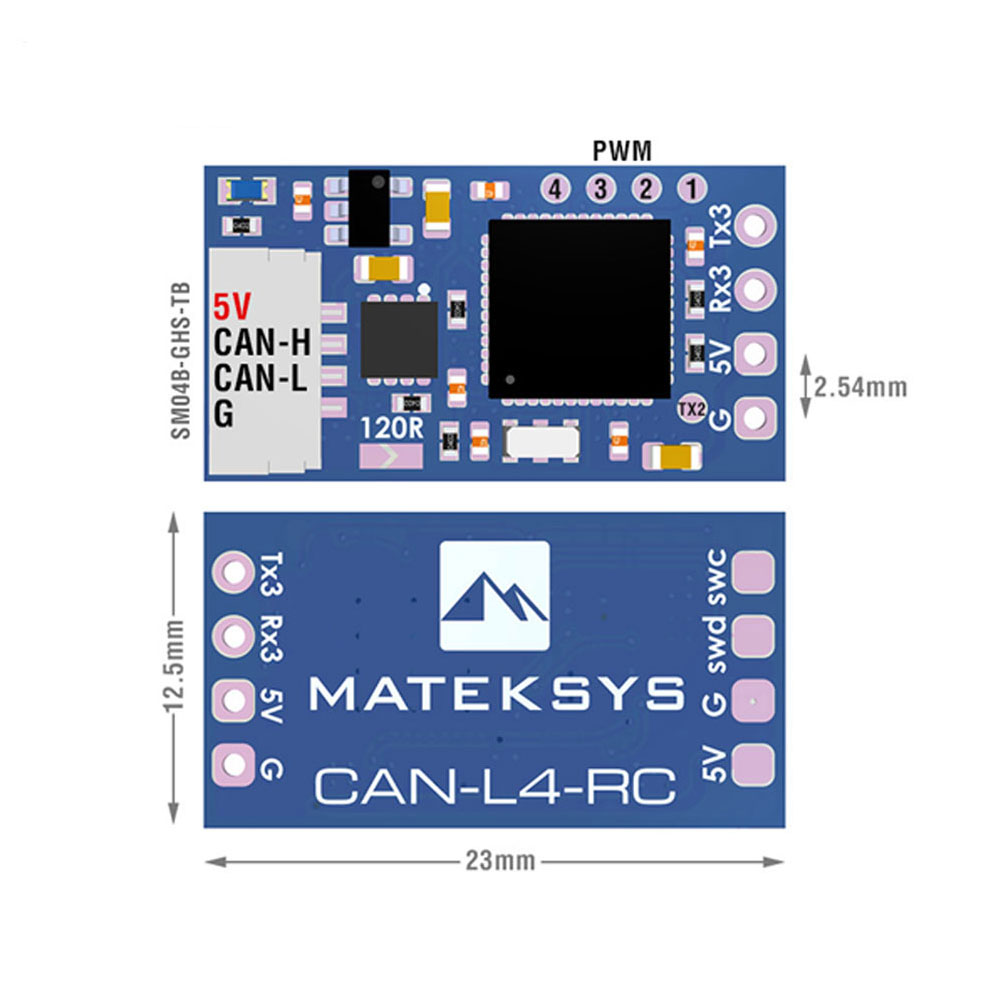 MATEKSYS AP_Periph CAN RC Input Adapter, CAN-L4-RC