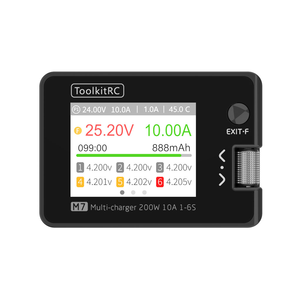 ToolkitRC M7 200W 10A DC Balance Charger Discharger 
