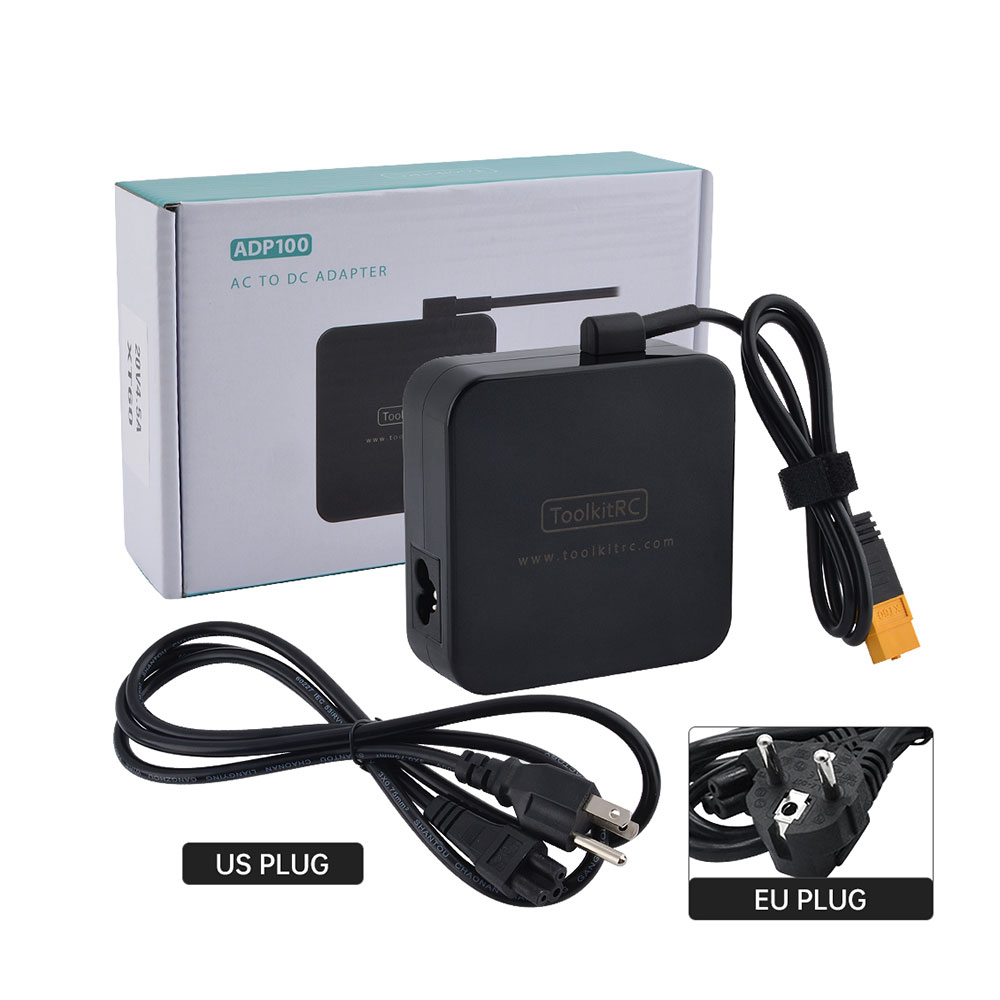 ToolKitRC ADP100 100W 20V Power Supply with XT60 Output Adapter 