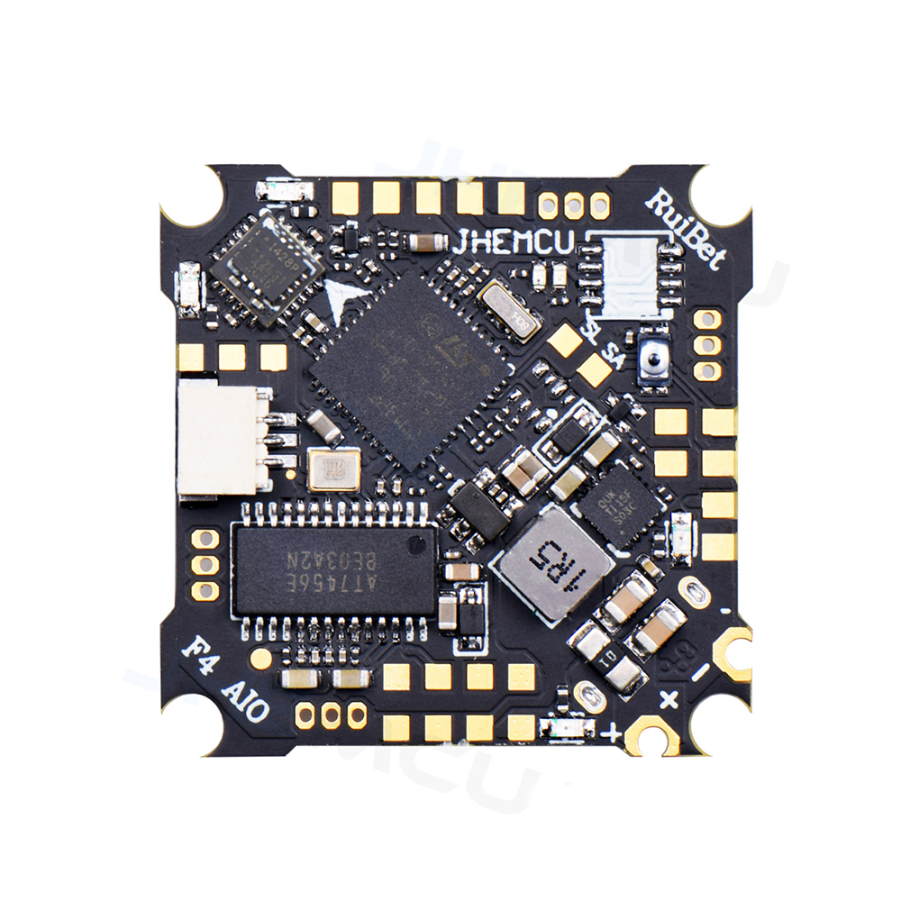 JHEMCU Ruibet F4AIO 12A F411 Flight Controller ICM42688P W/5V BEC Built-in 12A BLHELI_S 1-2S 4in1 ESC 25.5X25.5mm -HPXGRC