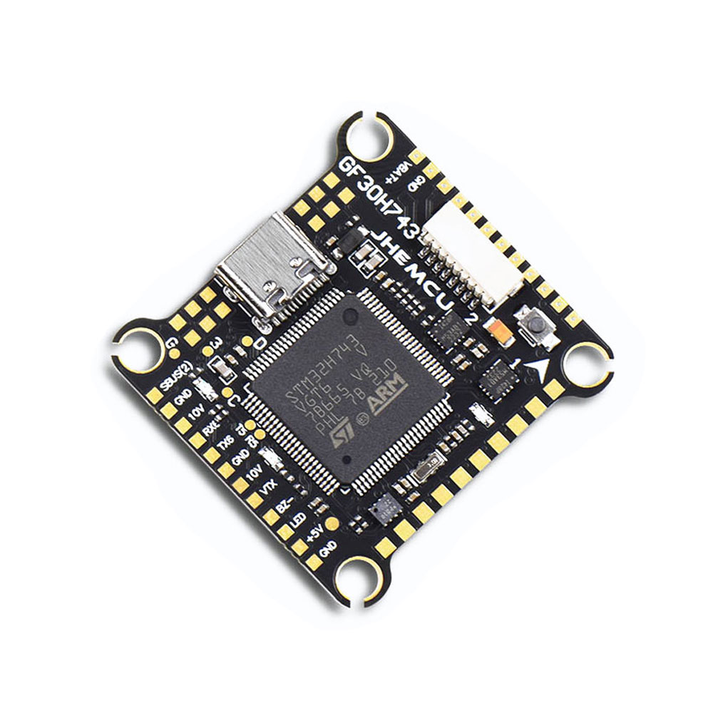 JHEMCU GF30H743 H743 480MHZ Flight Controller ICM-42688-P DUAL Barometer OSD 128M BlackBox Dual BEC 3-6S 30X30mm -HPXGRC