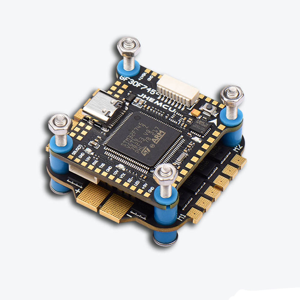 JHEMCU F745 Flight Controller Stack GF30F745-ICM Flight Controller AM32A60 60A 4in1 ESC 3-6S 30X30mm for RC FPV Drone-HPXGRC