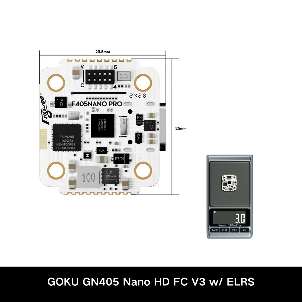 Flywoo GOKU GN405 Nano HD FC V3 with ELRS 16x16 20/35A/20A 6-IN-1 ESC with LED Compact Flight Controller-HPXGRC