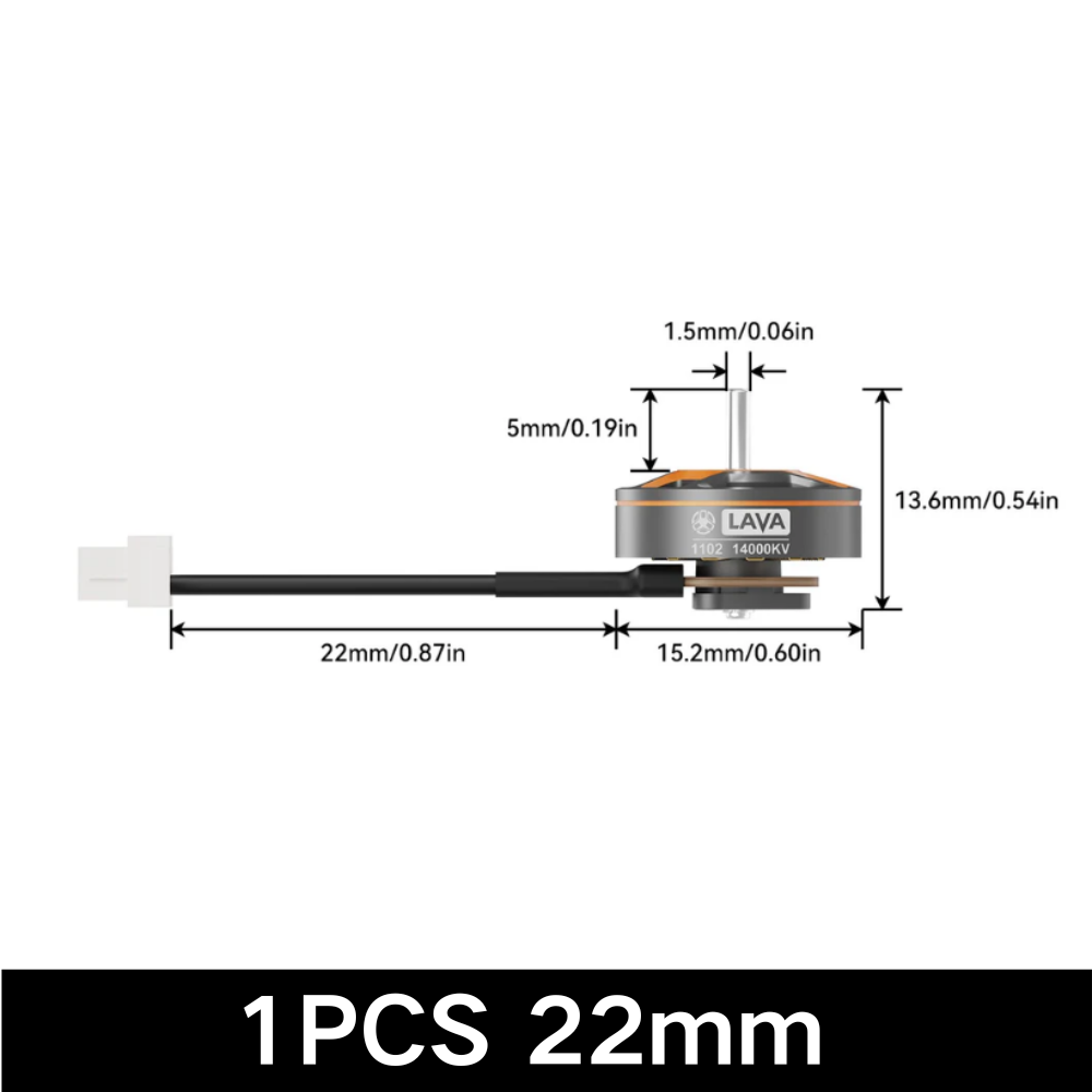 BETAFPV LAVA 1102 14000KV 22/44mm Cable Length Brushless Motor for FPV Drones Compatible with Pavo Femto