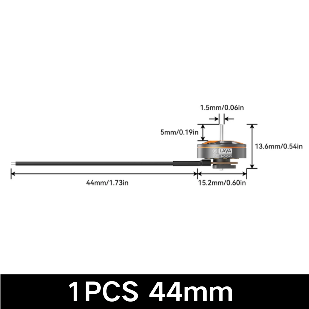 BETAFPV LAVA 1102 14000KV 22/44mm Cable Length Brushless Motor for FPV Drones Compatible with Pavo Femto