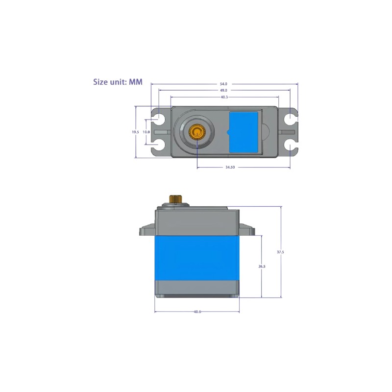 HPXGRC 15kg High Torque Copper Gear Servo
