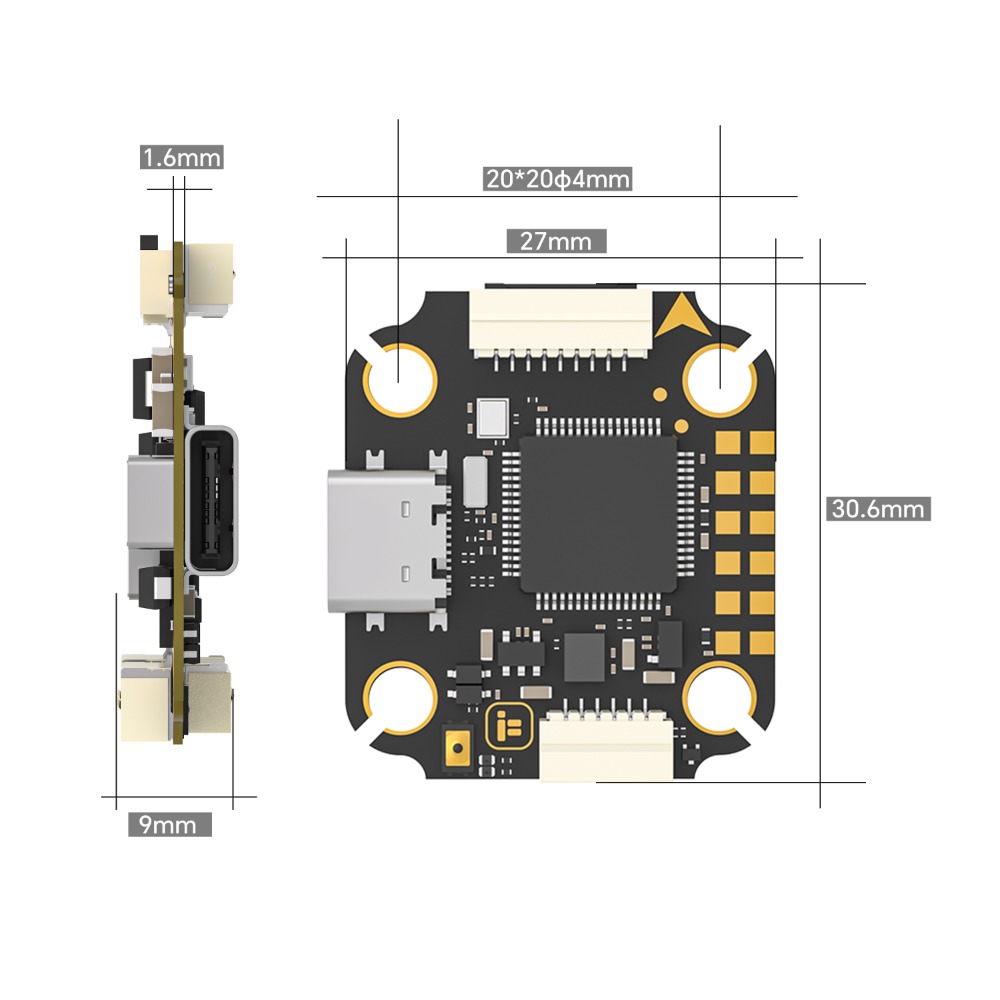 iFlight Borg F7 Mini Stack with Borg F7 Mini FC Flight Controller / Borg Mini 60 ESC