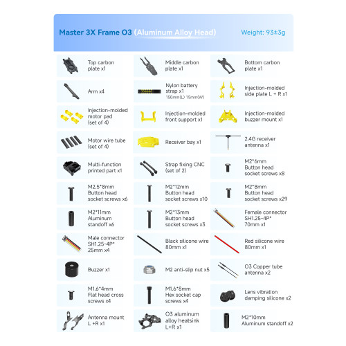 SpeedyBee Master3X Modular Frame 3-3.6 Inch FPV Racing Drone Freestyle Frame