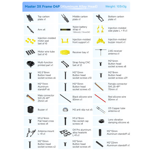 SpeedyBee Master3X Modular Frame 3-3.6 Inch FPV Racing Drone Freestyle Frame