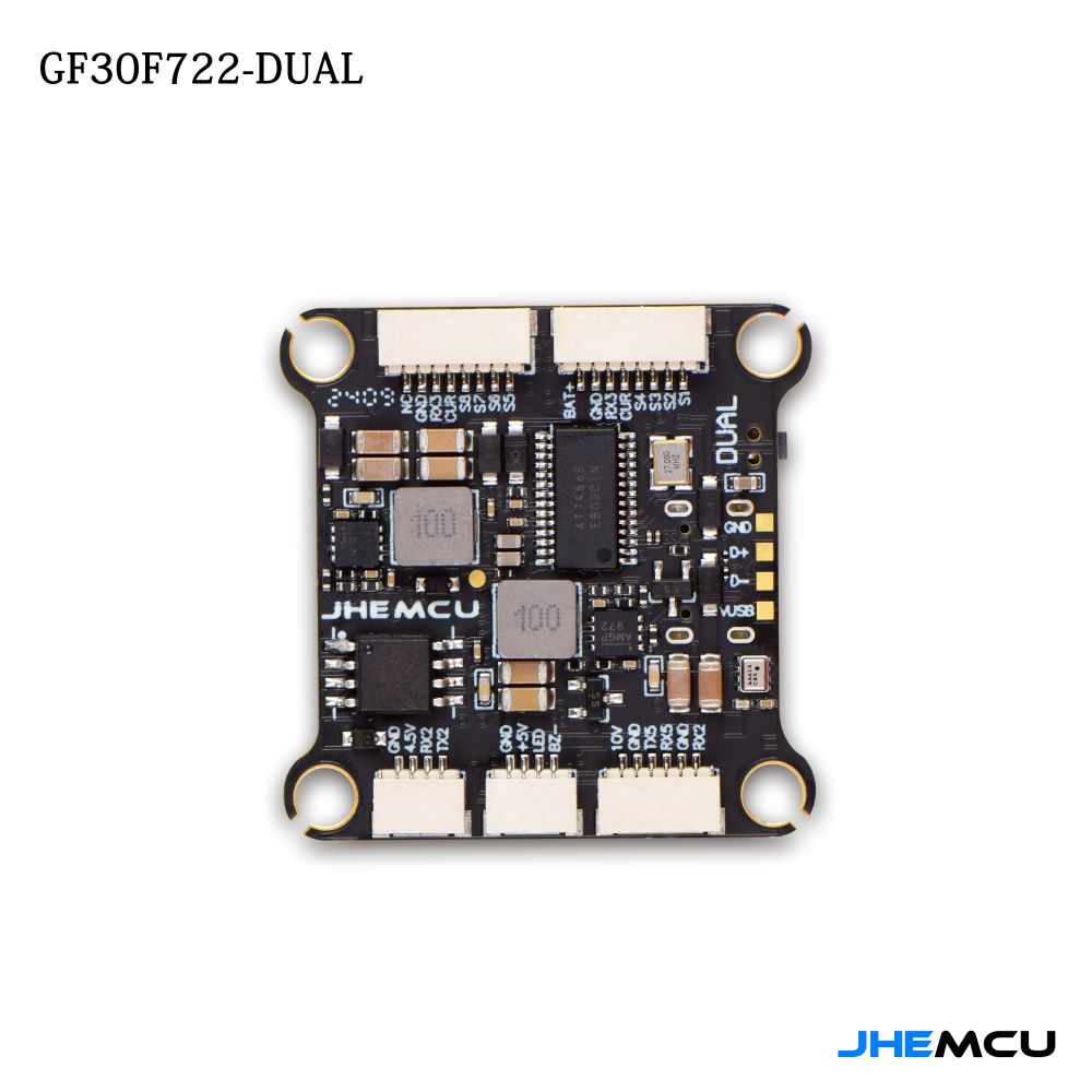 JHEMCU GF30F722-Dual F722 Flight Controller Double BEC Double Gyro 3-6S Lipo 30.5*30.5mm 