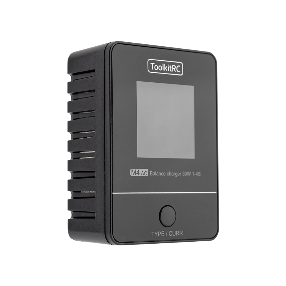 ToolkitRC M4AC 30W LiPO LiFE LiHV Compact AC Charger 1-4S  XT60 Interface 