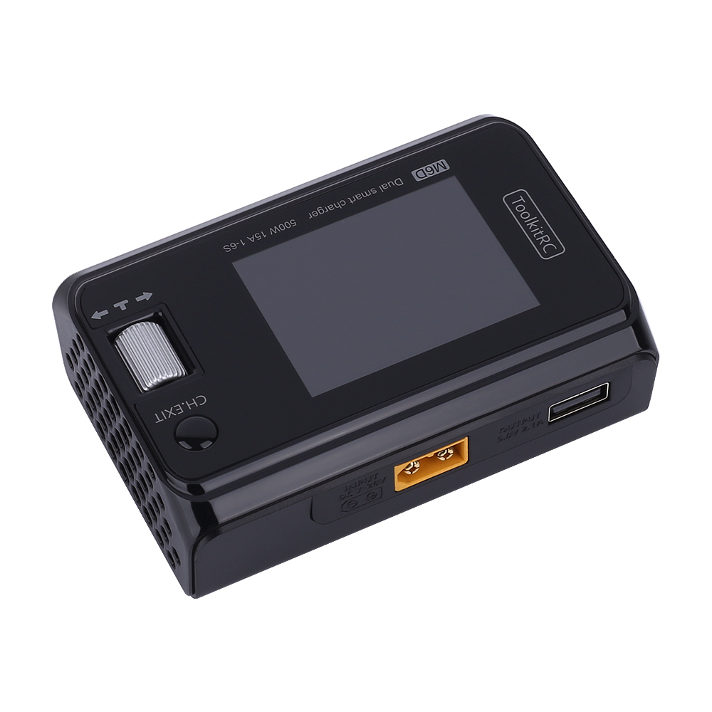 ToolkitRC M6D 500W 15A DC Dual Channel MINI Smart Charger Discharger 