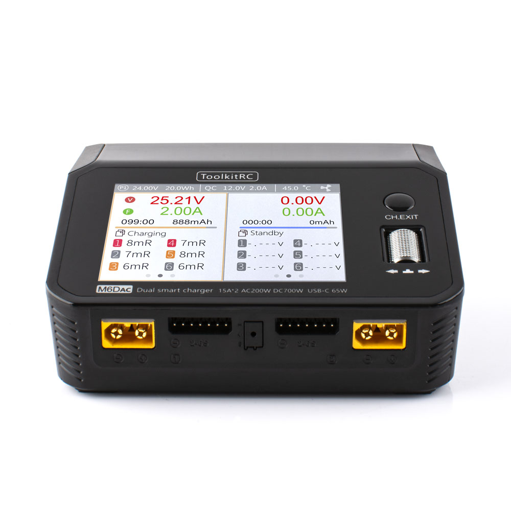 ToolkitRC M6DAC Dual Channel Smart Lipo Battery Charger Discharger 