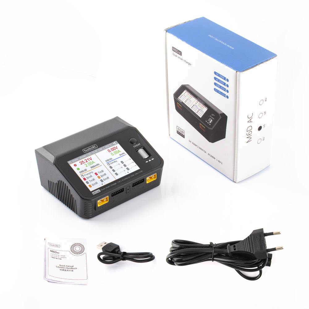 ToolkitRC M6DAC Dual Channel Smart Lipo Battery Charger Discharger 