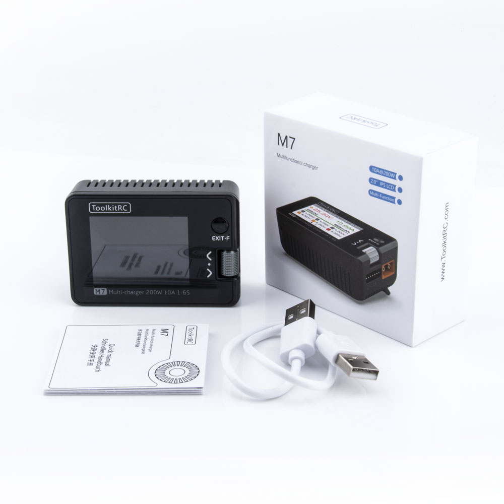 ToolkitRC M7 200W 10A DC Balance Charger Discharger 