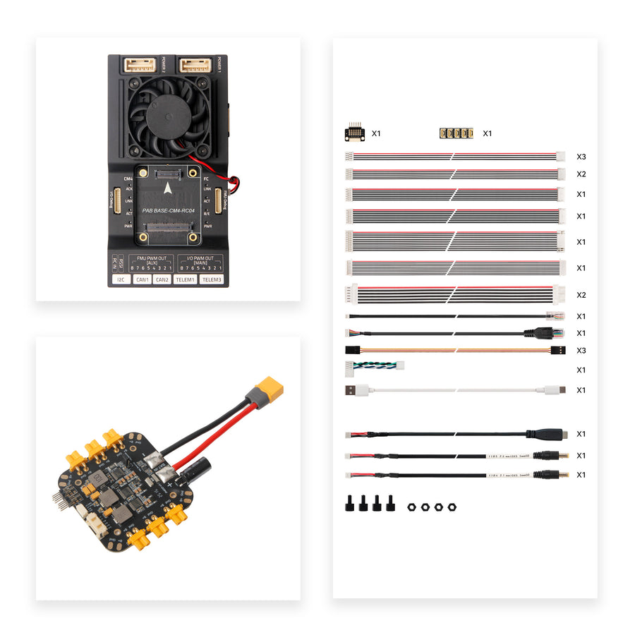 Holybro Pixhawk RPi CM4 Baseboard with Pixhawk 6X Flight Controller Module PM03D Power Module 
