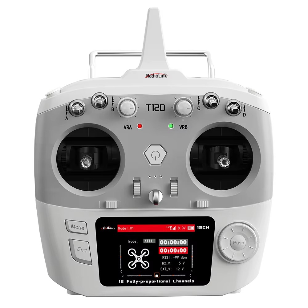 RadioLink T12D 12 Channels RC Transmitter 2.4GHz with R16F Receiver Remote Controller for FPV Drone Fixed Wing Airplane Car-HPXGRC