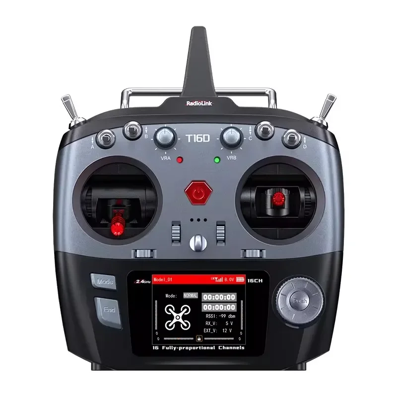 RadioLink T16D 16 Channels RC Transmitter 2.4GHz with R16F Receiver Remote Controller for RC Car Boat Drone-HPXGRC