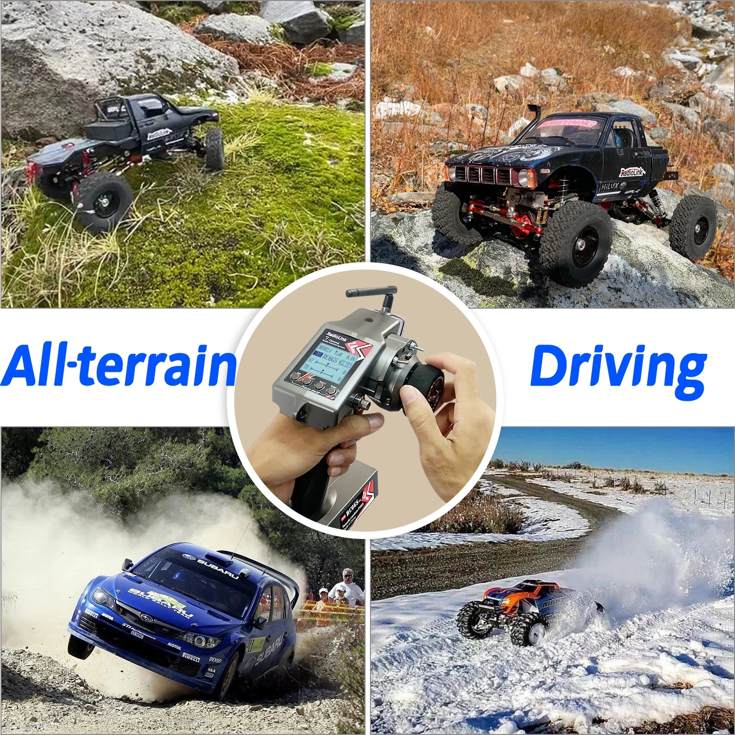 Radiolink RC6GS V3 2.4G 7 Channel Radio Transmitter with R7FG Receiver Gyro Telemetry Included Remote Controller for RC Car Boat-HPXGRC