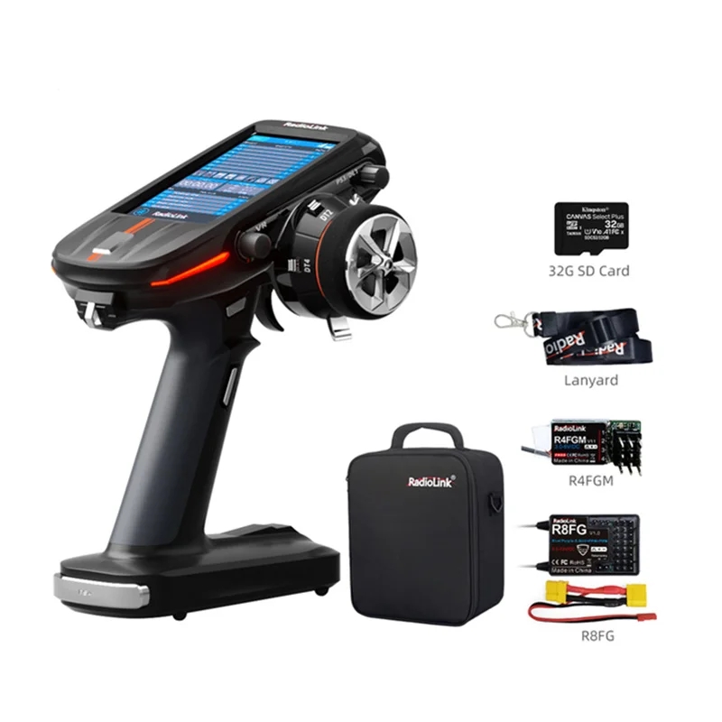 Radiolink RC8X 2.4G 8CH 4.3inch LCD Touch Screen Transmitter Compatible with TBS CRSF R8FG R4FGM Receiver for RC Car Boat Robot-HPXGRC