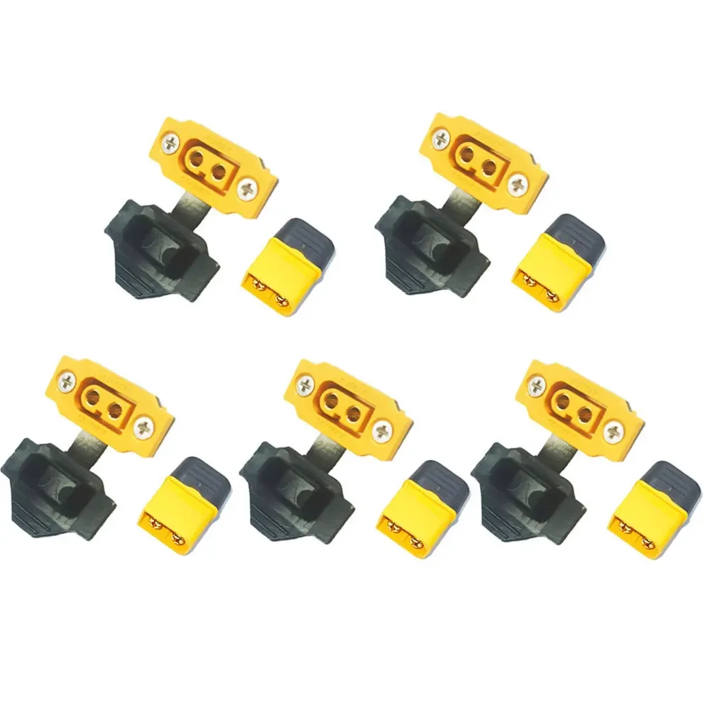 Amass XT60BE-F & XT60H Gold-Plated Connectors (30A High-Current Safety-Type Male & Female Connectors)