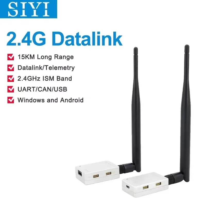 SIYI 2.4G Long Range Datalink System Ground and Air Unit with Mavlink Telemetry UART for UAV Drones Robotics 15KM-HPXGRC