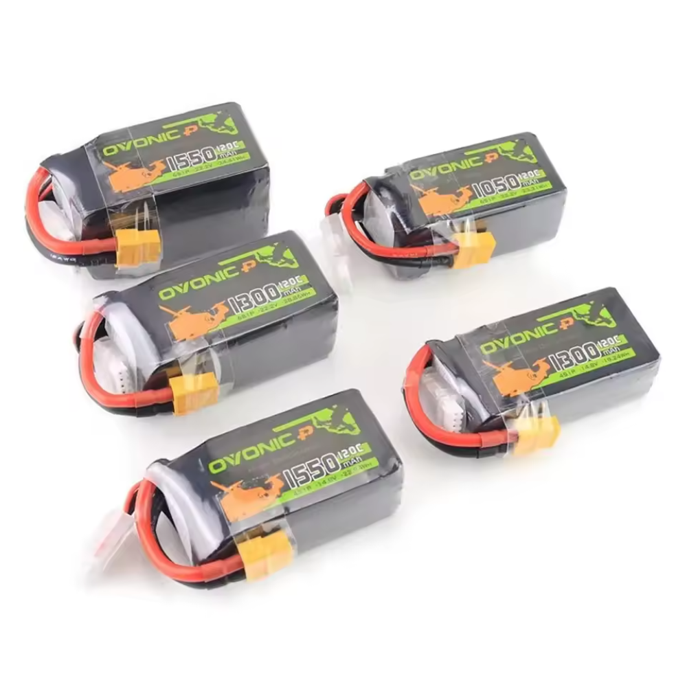 OVONIC 4S 6S Lipo Battery 1050mAh  1300mAh 1550mAh 1300mAh 1550mAh 2200mAh LiPo Battery Pack For FPV Helicopter Drone Boat Airplane-HPXGRC