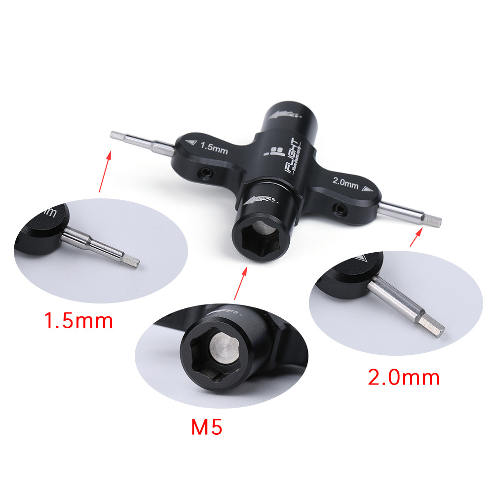 iFlight M3 M5 Quad Wrench Built in One Way Bearing Tool Nut Screw Wrench Quick Release Propeller Motor Tool for FPV Drone-HPXGRC