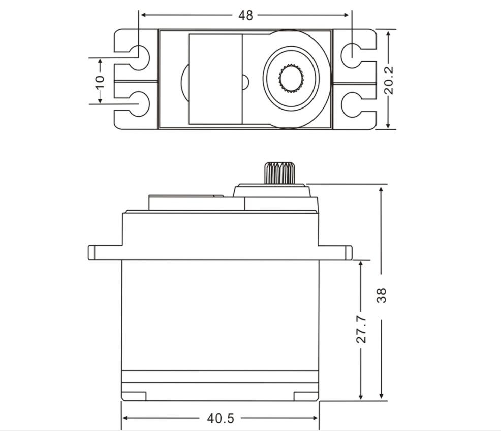 JX Servo PS-4503HB 45.5g 3KG RC Standard Servo Plastic Steering Gear Motor Servo For RC Models Airplane Parts Acces-HPXGRC