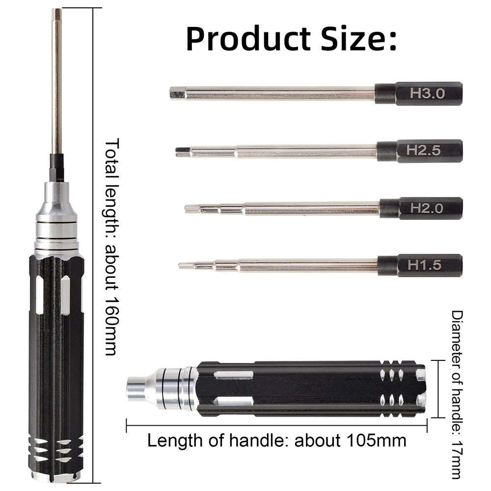 4in1 Hex Driver Screw Hexagon Head Screw Tool Set for RC Helicopter Car Tool